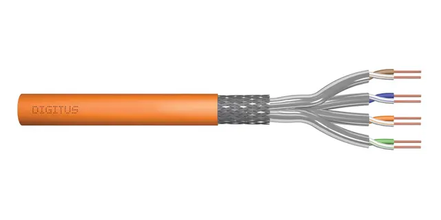 Kabel instalacyjny DIGITUS kat.7 S/FTP Dca AWG 23/1 LSOH 50m pomarańczowy