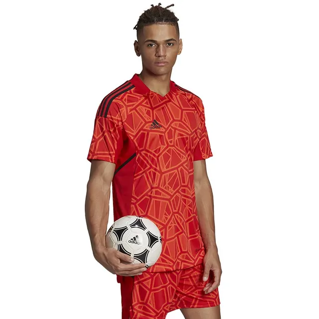 Koszulka męska Condivo 22 Goalkeeper Jersey Short Sleeve czerwona H21238, czerwona, rozmiar L