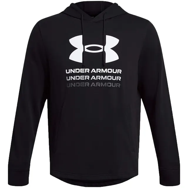 Bluza męska Under Armour UA Rival Terry Graphic Hoodie czarna 1386047 001, rozmiar L