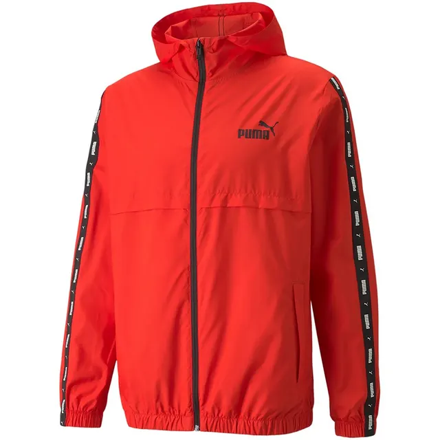 Kurtka męska Puma ESS+TAPE Windbreaker czerwona 847477 11, czerwona, rozmiar L