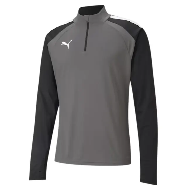 Bluza męska Puma teamLIGA 1/4 Zip Top szaro-czarna 657236 13, rozmiar L
