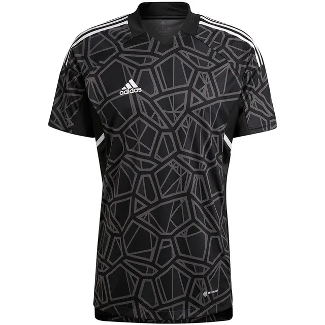 Koszulka męska Condivo 22 Goalkeeper Jersey Short Sleeve czarna HB1619, czarna, rozmiar XL