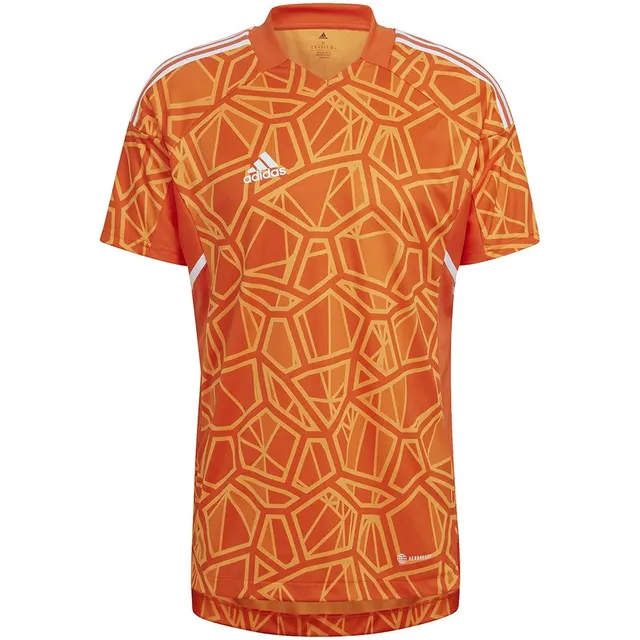 Koszulka męska Condivo 22 Goalkeeper Jersey Short Sleeve pomarańczowa HB1621, pomarańczowa, rozmiar L