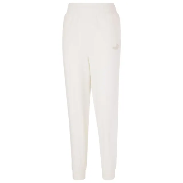 Spodnie damskie Puma ESS+ Embroidery High-Waist Pants FL kremowe 670007 99 L