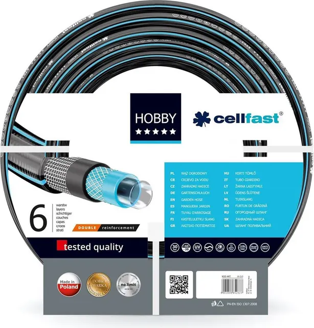CELLFAST WĄŻ OGRODNICZY HOBBY ATS 1/2 60mb PL B /NA STOJAK