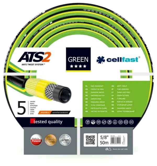 CELLFAST WĄŻ OGRODOWY GREEN ATS2 ROZMIAR: 5/8 DŁUGOŚĆ: 50m