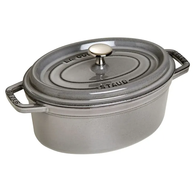 Garnek żeliwny owalny Staub - 2.35 ltr Grafitowy