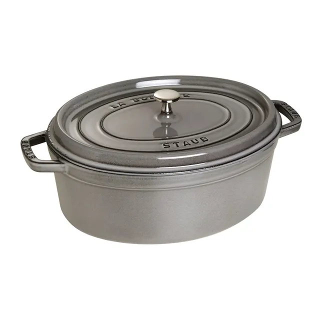 Garnek żeliwny owalny Staub - 8 ltr Grafitowy