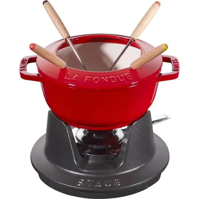 Zestaw do fondue Staub - 16 cm Czerwony