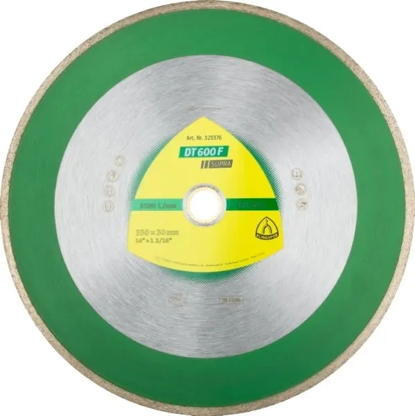 KLINGSPOR TARCZA DIAMENTOWA PEŁNA 250mm x 1 9mm x 30/25 4mm DT600F CERAMIKA.