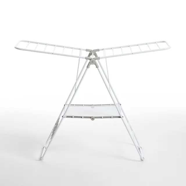 Suszarka na pranie z uchwytami na buty Rayen - 145 x 61 cm Biały