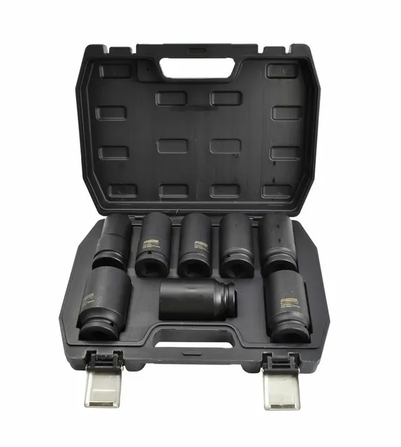 AWTOOLS ZESTAW NASADEK UDAROWYCH 3/4 8cz./24-38mm/ DŁUGIE BLACK LINE