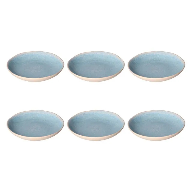 ROSE&TULIPANI CONCERTO FUSE AZZURRO Zestaw 6 talerzy do zupy 21 cm