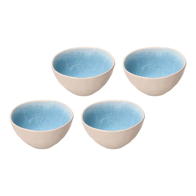 ROSE&TULIPANI CONCERTO FUSE AZZURRO Zestaw 4 średnich misek 15 cm