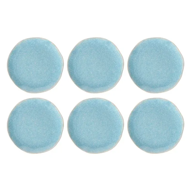 ROSE&TULIPANI CONCERTO FUSE AZZURRO Zestaw 6 talerzy do sałatek 22 cm
