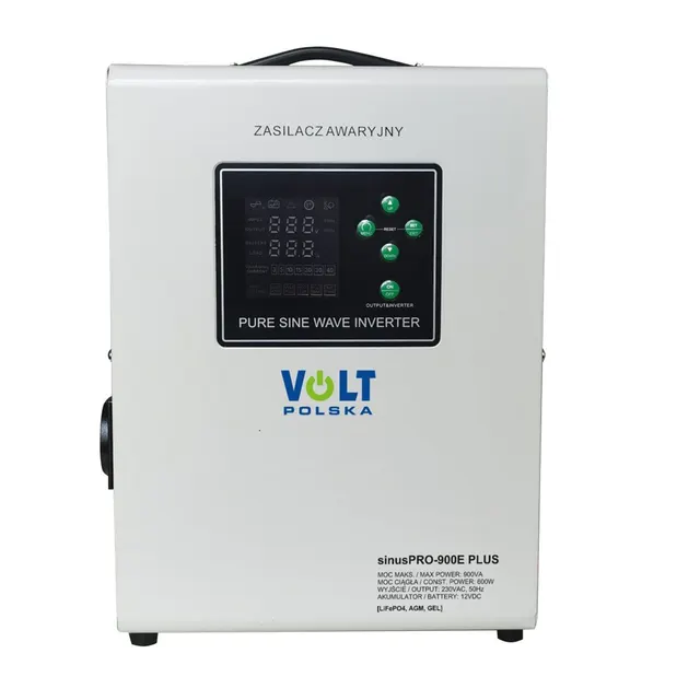 Przetwornica VOLT POLSKA SINUSPRO 900E PLUS 12V 600/900W LiFePO4 MENU
