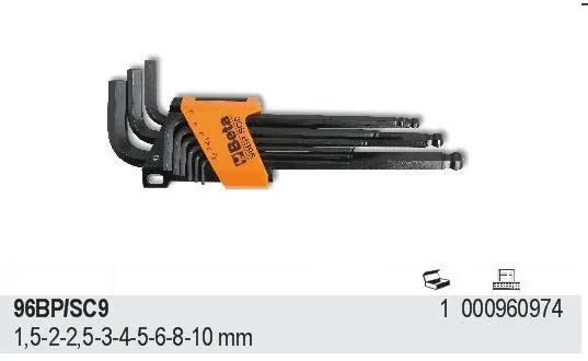 BETA KLUCZ IM.9szt./1 5-10mm/ 96BP/SC9..