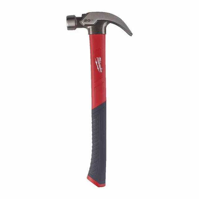 Młotek ciesielski Milwaukee 4932478658 570g zakrzywiony trzonek włókno szklane pazur