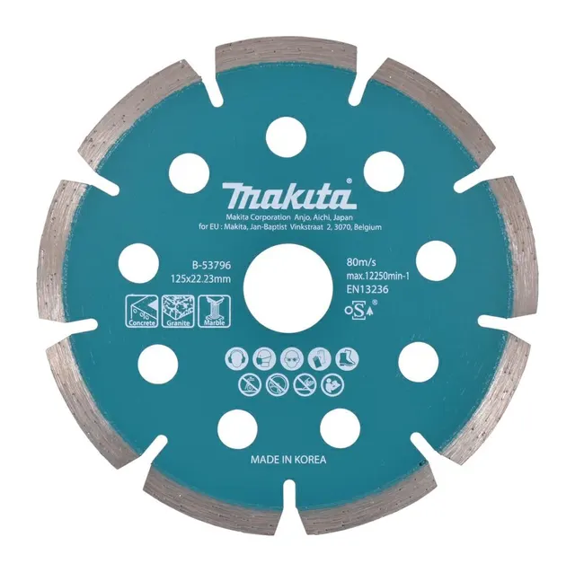 MAKITA TARCZA DIAMENTOWA 125x22 23mm SEGMENT (NA SUCHO) BETON GRANIT MARMUR