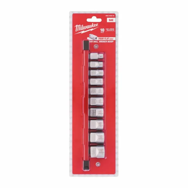 MILWAUKEE ZESTAW NASADEK 10 szt. 3/8 IMPERIALNE