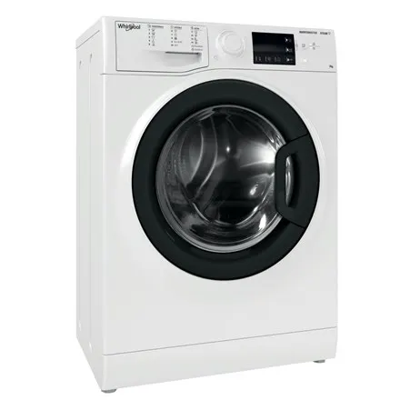 Pralka Whirlpool, WRSB 7259 WB EU, Klasa efektywności energetycznej B, Ładowanie od przodu, Pojemność prania 7 kg, 1200 obr./min, Głębokość: 43 5 cm, Szerokość 59 5 cm, Wyświetlacz, DOPROWADZIŁO, Funkcja pary, Biały