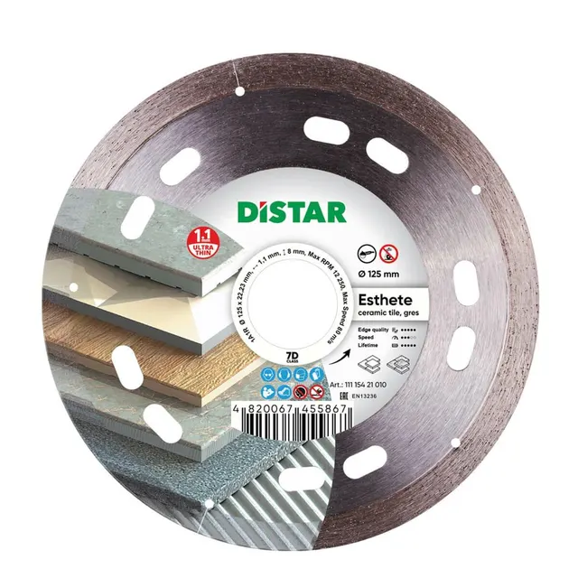 DISTAR TARCZA DIAMENTOWA ESTHETE 125 x 1 1 x 8 x 22 23mm