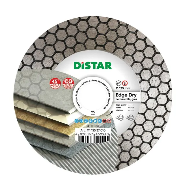 DISTAR TARCZA DIAMENTOWA EDGE DRY 125 x 1 6 x 25 x 22 23mm