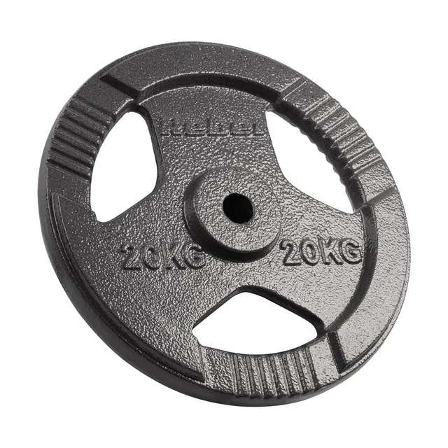 Obciążenie żeliwne 20kg otwór 31mm talerz z uchwytami REBEL ACTIVE