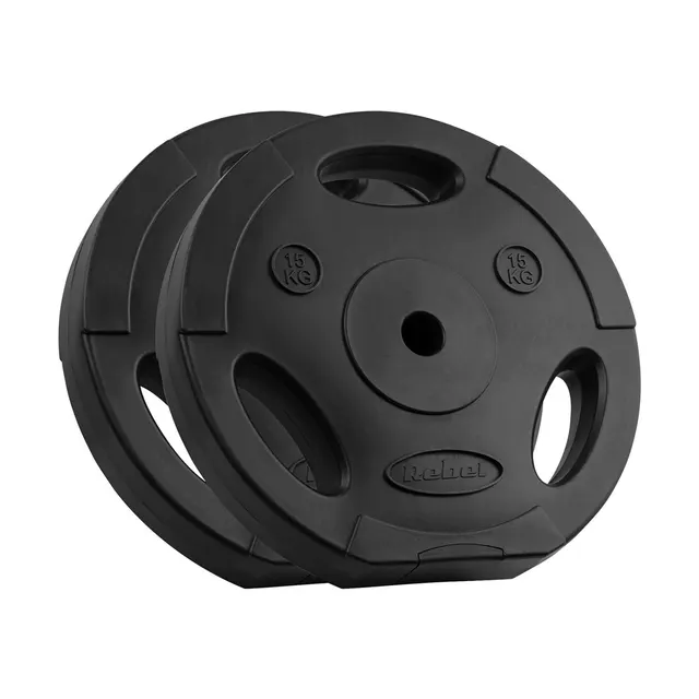 Zestaw obciążeń bitumicznych 2x15kg otwór 31mm talerz z uchwytami REBEL ACTIVE