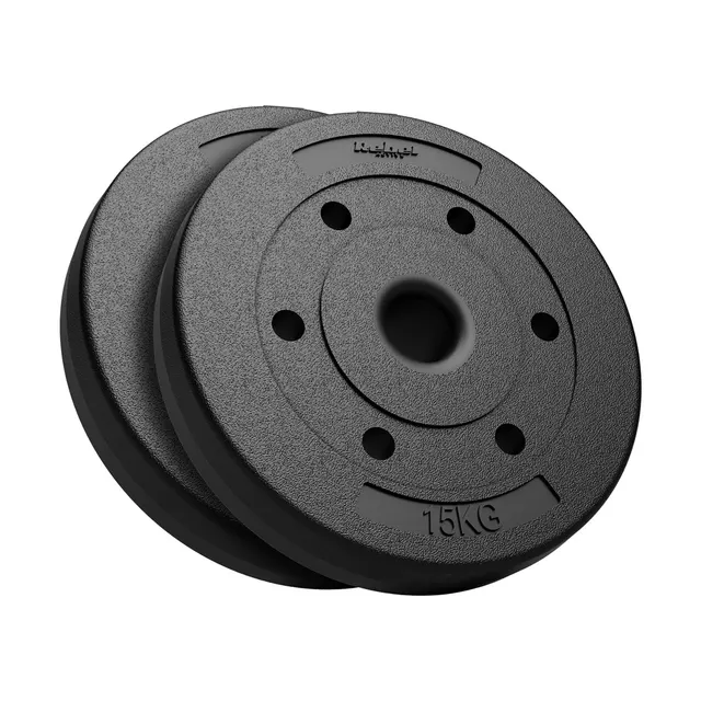Zestaw obciążeń bitumicznych 2x15kg otwór 51mm - do sztang olimpijskich REBEL ACTIVE