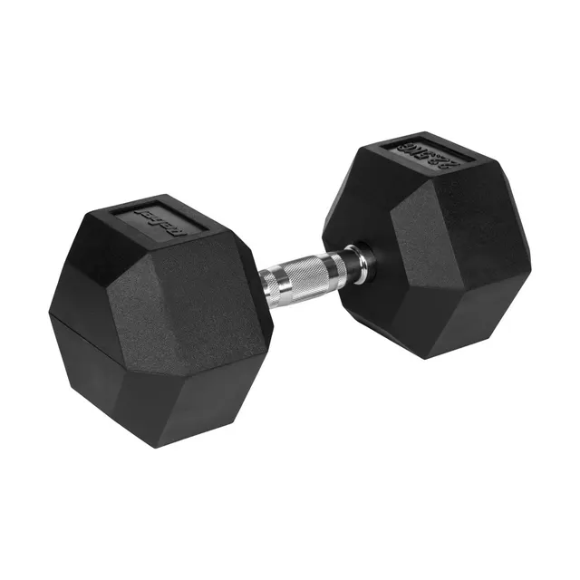 Hantel żeliwny gumowany HEX 22 5 kg REBEL ACTIVE