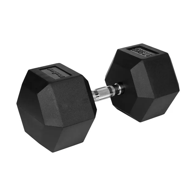 Hantel żeliwny gumowany HEX 37 5 kg REBEL ACTIVE