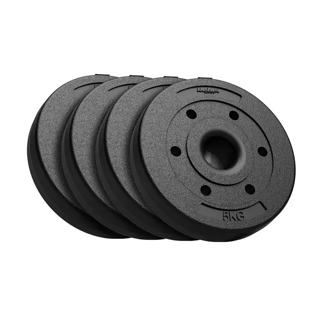 Zestaw obciążeń bitumicznych 4x5kg otwór 51mm - do sztang olimpijskich REBEL ACTIVE