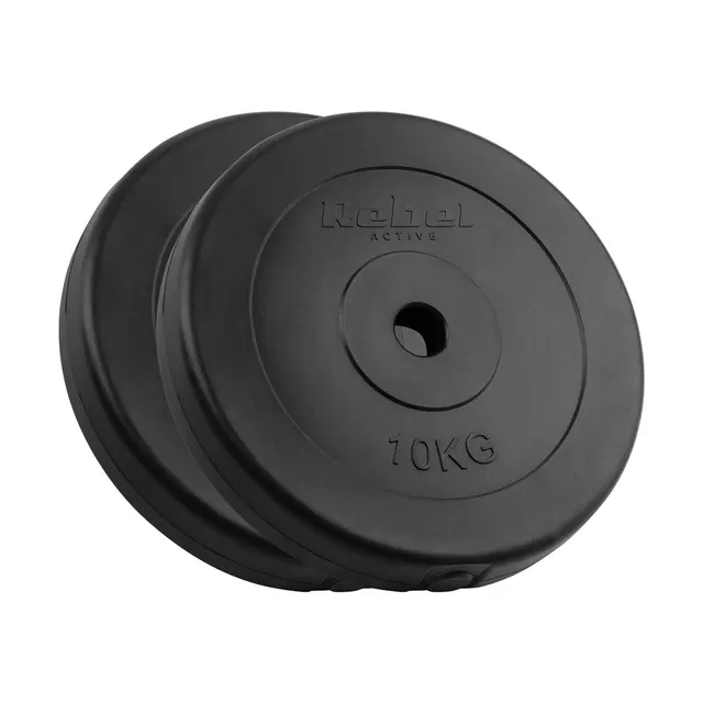 Zestaw obciążeń bitumicznych 2x10kg otwór 31mm talerz klasyczny REBEL ACTIVE