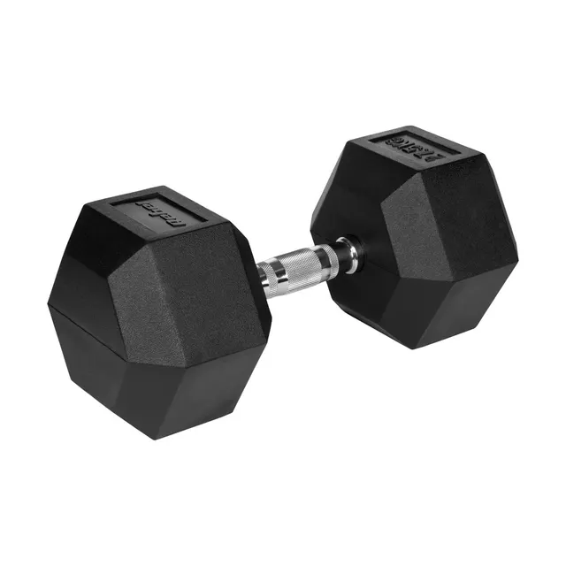 Hantel żeliwny gumowany HEX 27 5 kg REBEL ACTIVE