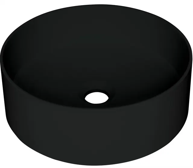 Umywalka granitowa nablatowa, nero (czarna)