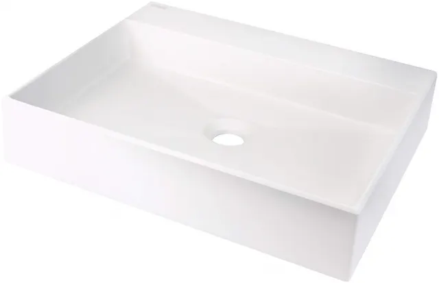 Umywalka granitowa nablatowa z miejscem na baterię - 500x400 mm (CQR_AU5S)