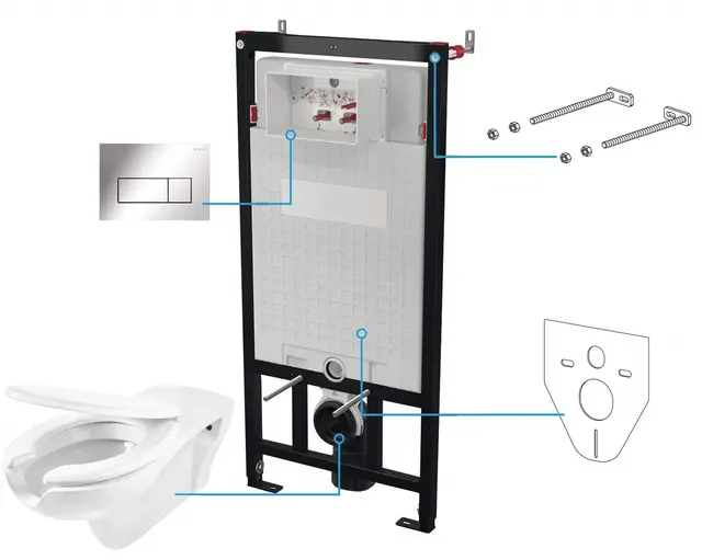 Zestaw WC podtynkowy 6 w 1 (CDVS6WPW)