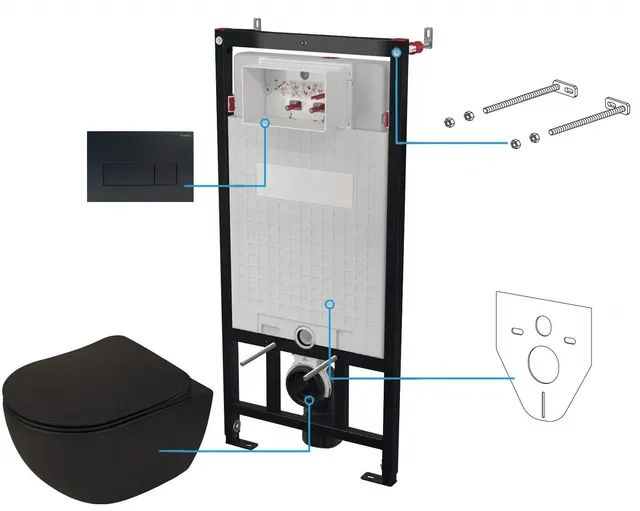 Zestaw WC podtynkowy 6 w 1 (CDENNZPW)
