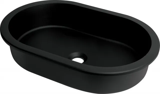 Umywalka granitowa podblatowa/wpuszczana, nero (czarna)