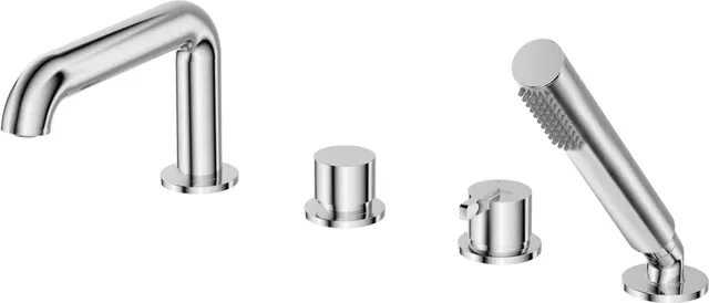 Bateria wannowa 4-otworowa z zestawem prysznicowym (BQS_014M)