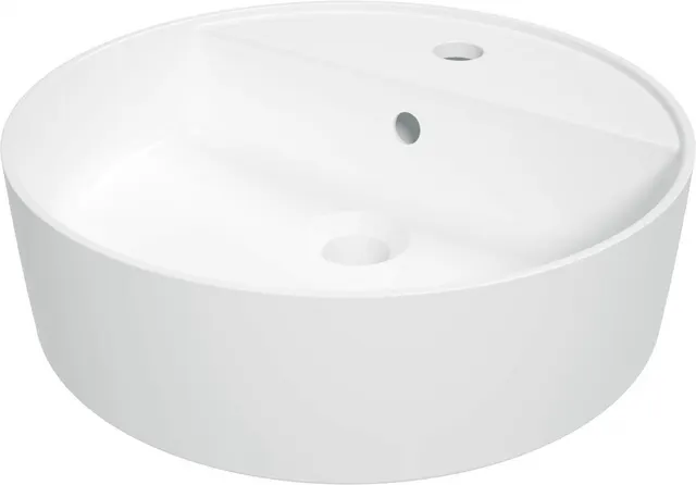 Umywalka ceramiczna nablatowa z miejscem na baterię (CGR_6U4B)