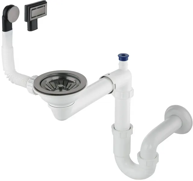 Syfon do zlewozmywaka granitowego 1-komorowego - Space-Saver (ZXY_D949)