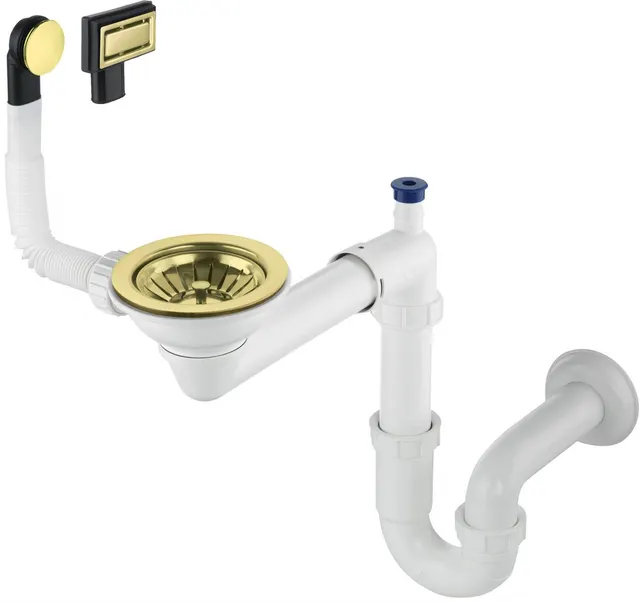 Syfon do zlewozmywaka granitowego 1-komorowego - Space-Saver (ZXY_R949)