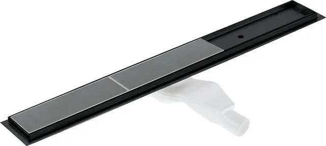 Odpływ liniowy podłogowy 90 cm - Odwracalny, 90 cm, czarny