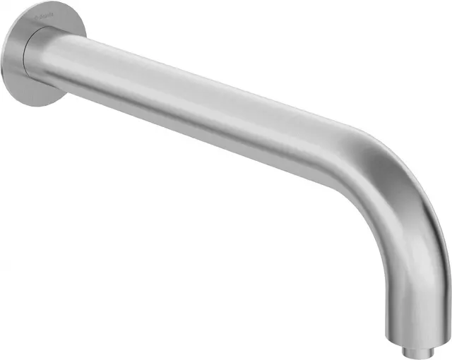 Wylewka prysznicowa ścienna - 380 mm, stal szczotkowana (titanium)