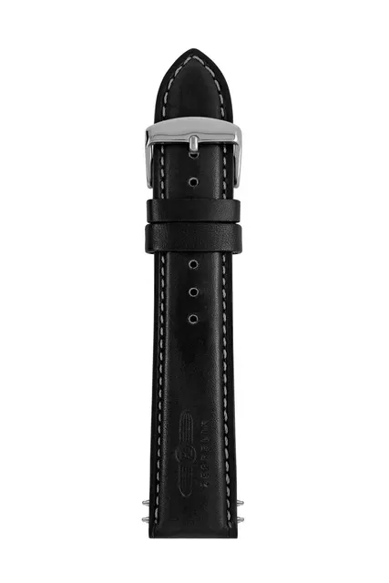 Pasek skórzany Zeppelin czarny 22 mm (9LZ200113CA2220)