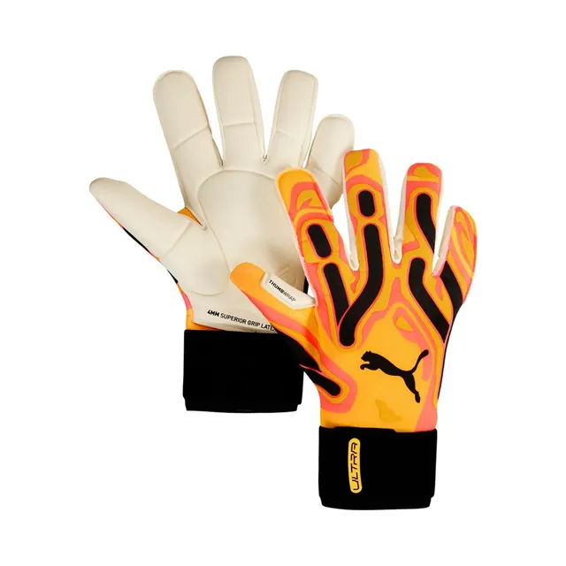 Rękawice bramkarskie Puma Ultra Ultimate Hybrid Sun pomarańczowe 41858 09 10 5