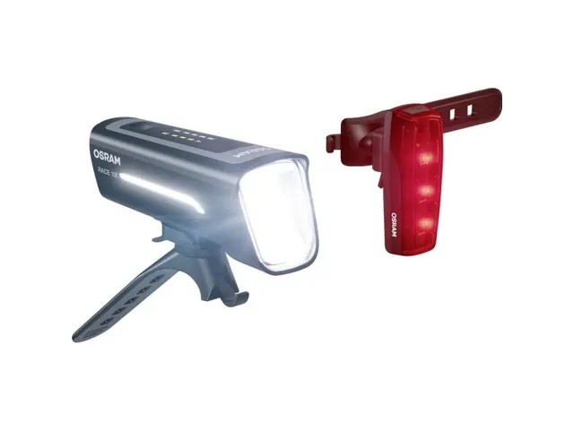 Lampa rowerowa LEDs BIKE RACE LED (miejsce zabudowy: przód/tył) barwa światła: biała/czerwona kolor obudowy: czarny lithium ion światło - migające/stałe plastik (O4062172403870)