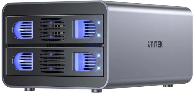 Unitek Obudowa RAID do dysku SATA 2.5''/3.5'' 4 tryby 40TB USB C 10Gb/s